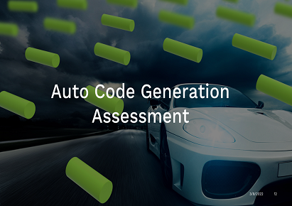 Auto Code Generation - Assessment EDUAUTCODE16