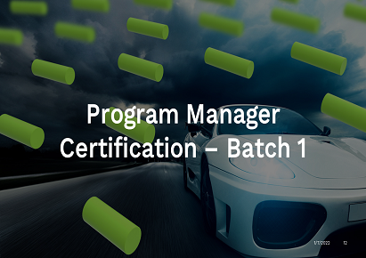 Program Manager Certification – Batch 1 EDUCEIPMC0124