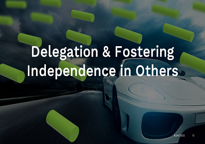 Delegation & Fostering Independence in Others EDUFTMDF2152