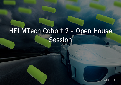 HEI MTech Cohort 2 - Open House Session EDUHEIMT12