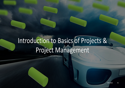 Introduction to Basics of Projects & Project Management EDUPROFTM1023