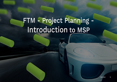 FTM - Project Planning - Introduction to MSP EDUPROFTM1027