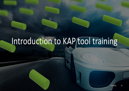 Introduction to KAP tool training  EDUPROFTM1034